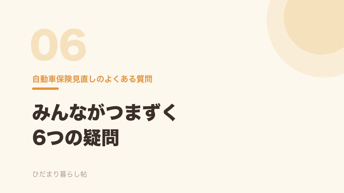 自動車保険の見直しに関するよくある質問をまとめたバナー画像
